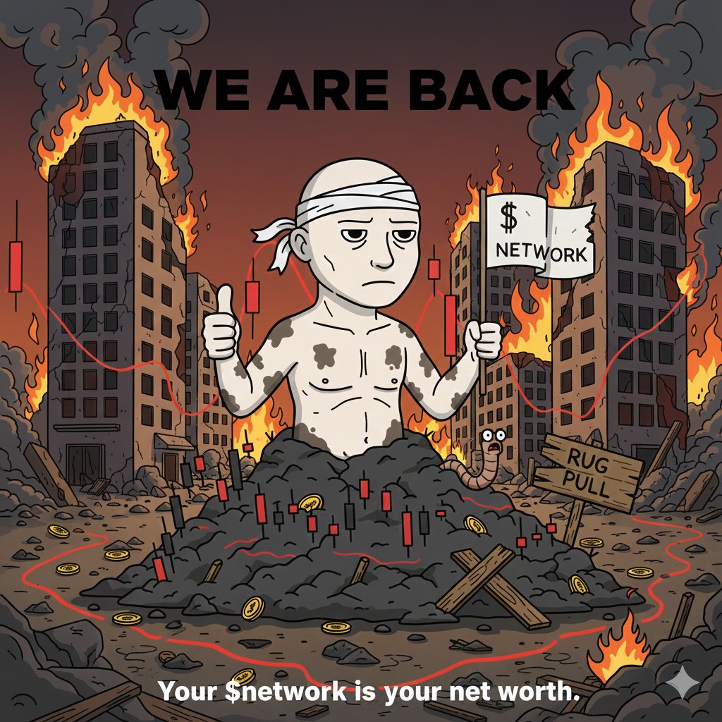 Nexuscommiunity's tweet image. $NETWORK is rising for the THIRD and FINAL time.
Twice we fell in the harshest bear market. Twice we got back up.
This time we’re not just surviving — we’re going straight to the moon   Your $NETWORK is your net worth — and right now the price is dirt cheap, most tokens are