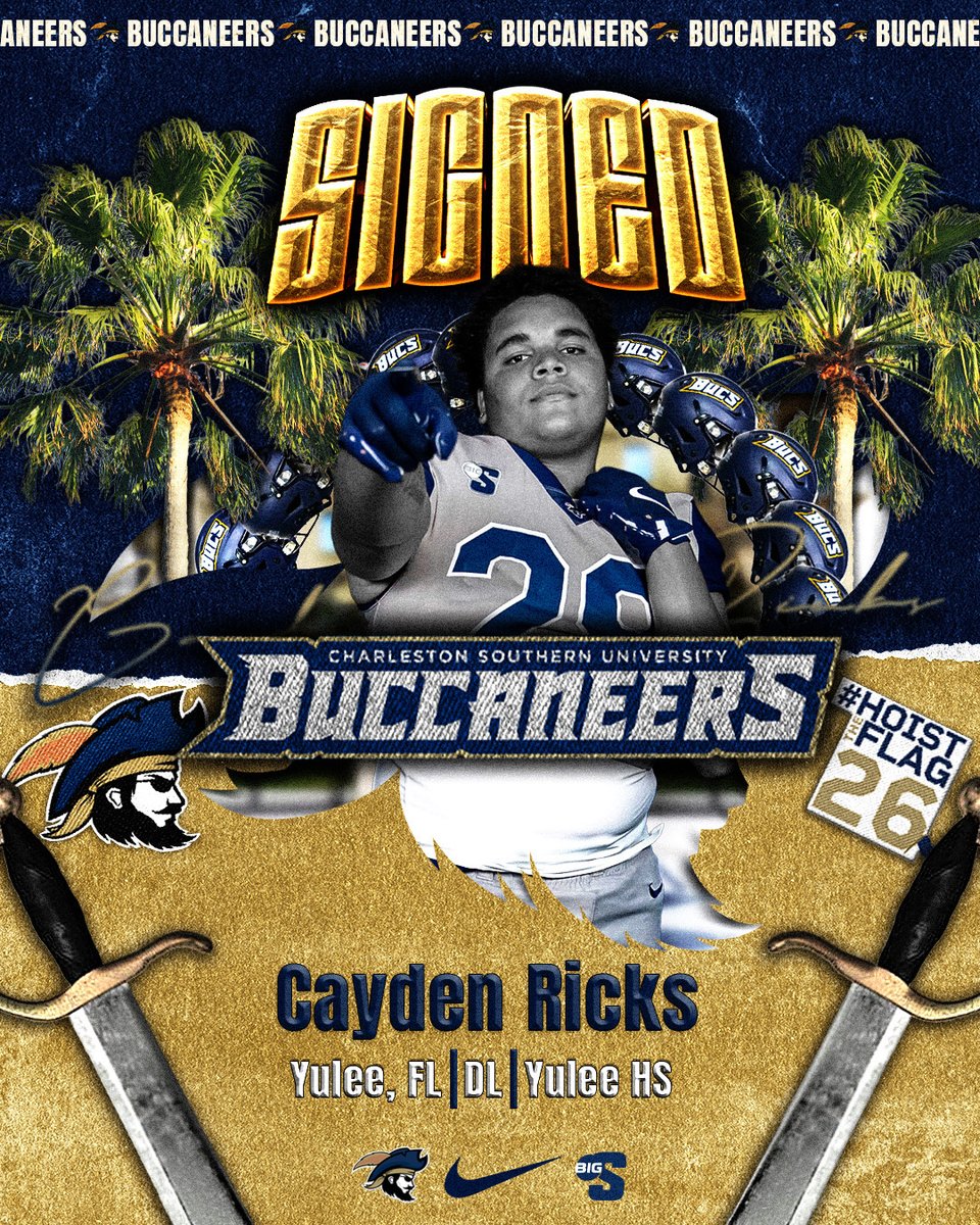CSU_FB's tweet image. 𝐅𝐫𝐨𝐦 𝐘𝐮𝐥𝐞𝐞 𝐭𝐨 𝐂𝐡𝐚𝐫𝐥𝐞𝐬𝐭𝐨𝐧 🏴‍☠️

Cayden Ricks is a Buc!