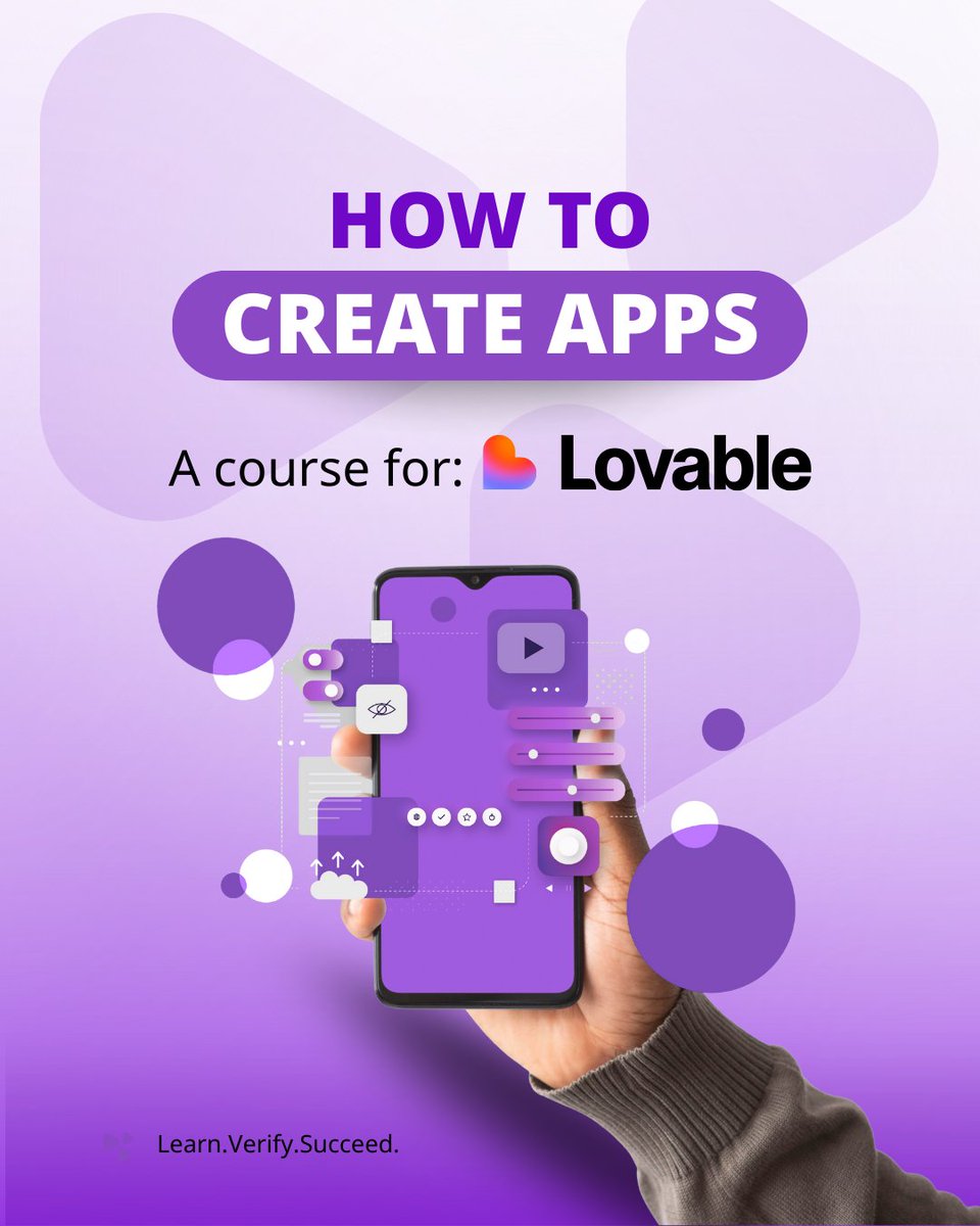 Kampster_AI's tweet image. Have an app idea? We will teach you how to build it without code.  
With Lovable, your prompts become working applications.  
  
Want to learn how to do it yourself?  
📩 Comment “Lovable” below and we’ll send you the course link directly.  
#learningjourney #loveable #vibecoder