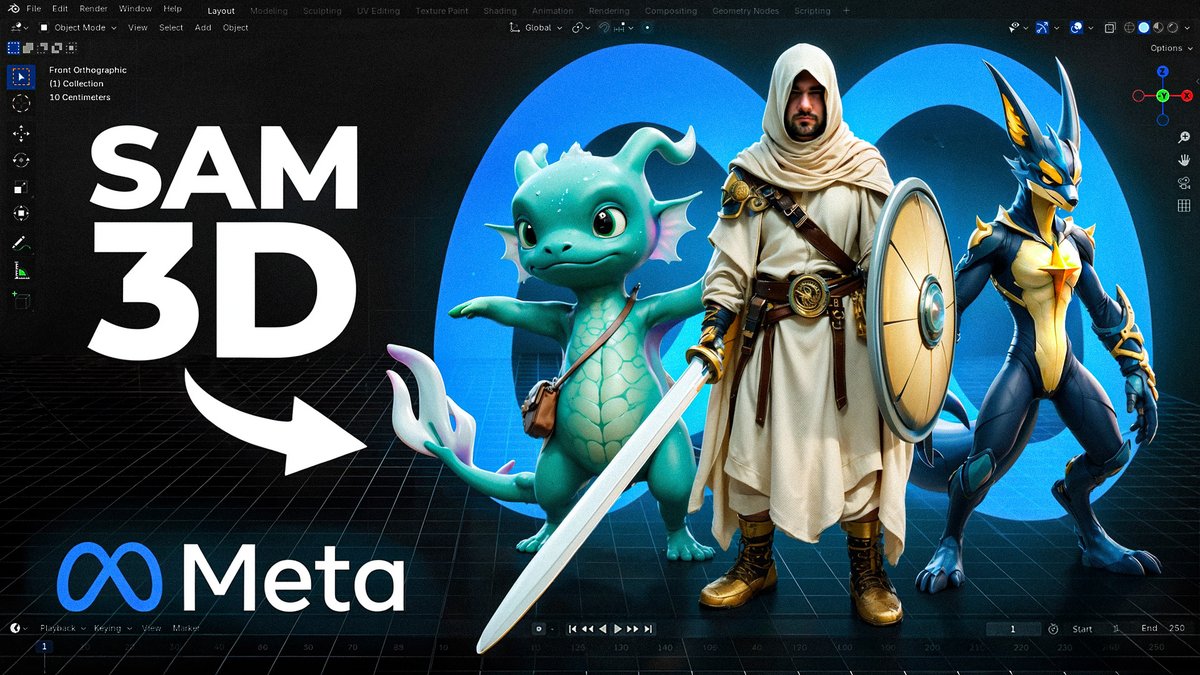 Stefan_3D_AI's tweet photo. 🚨 #New_Video: 
@Meta's free SAM3D AI turns images into 3D models.

I tested its performance, output (splats vs. mesh), and local install hurdles (@Windows/@Linux). 

Watch the full video: https://t.co/dRghRLkxt8

#SAM3D #MetaAI #3DAI #OpenSource https://t.co/Ek6joGnpwi