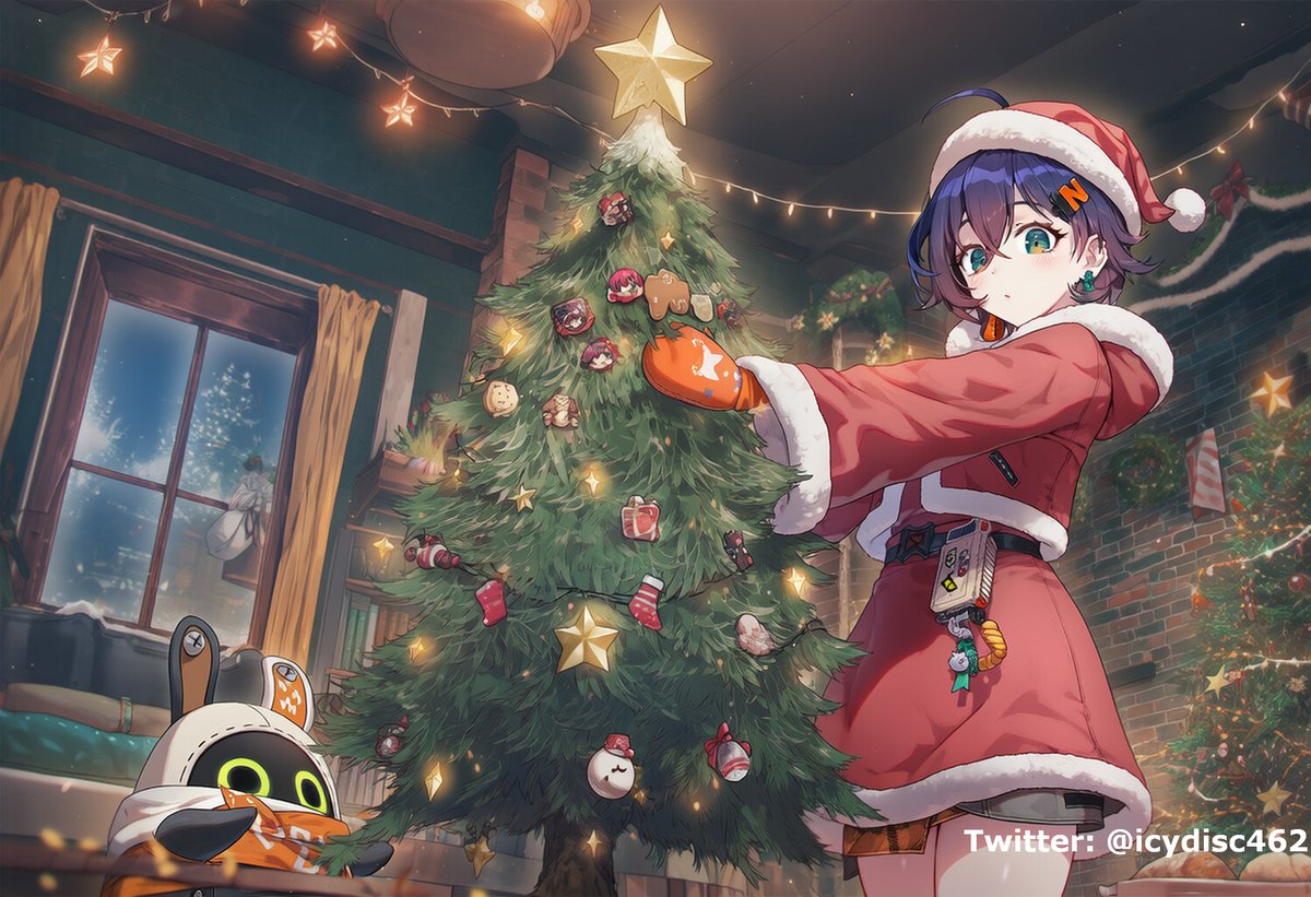 Belle. リン(ゼンゼロ)
Getting ready for charismas. クリスマスの準備をしているところ。
#ZenlessZoneZero