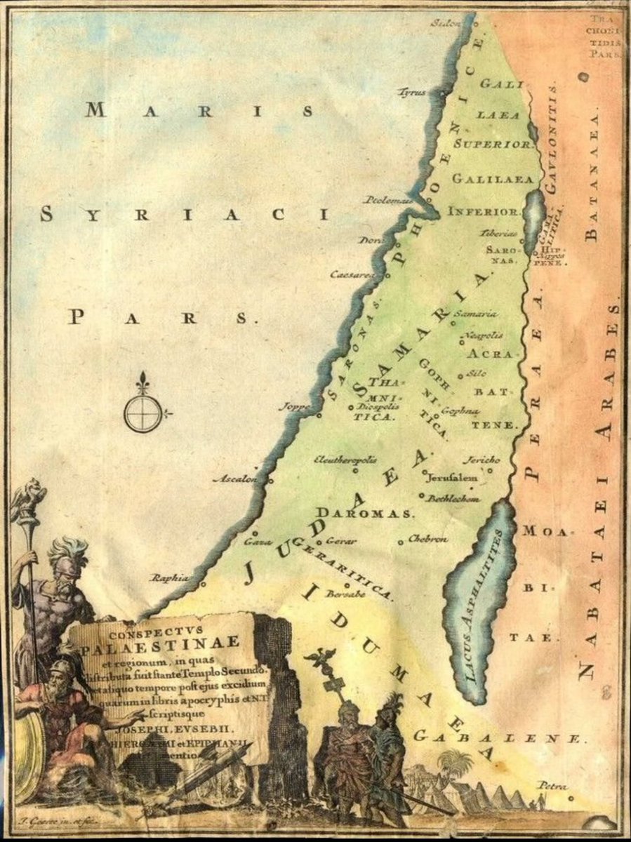 ❓Vraag #06 ⁉️  📌
Als het historische Joodse thuisland 
duizenden jaren lang bekendstond als het Koninkrijk Israël en Judea, en als ‘Palestina’ pas als politieke strafmaatregel door de Romeinen werd ingevoerd om het Joodse volk uit te wissen, waarom beweert men dan dat een