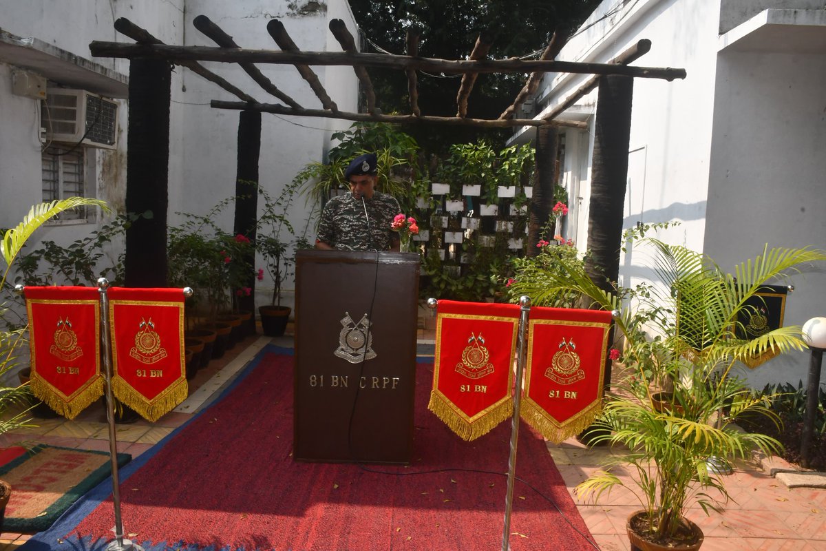 COMDT81BNCRPF's tweet photo. Constitution Day celebrated and mass reading of the preamble was conducted by the Commandant and his troops of 81 BN CRPF on the 29th November, 2025 https://t.co/nrg4A1Xdxk
