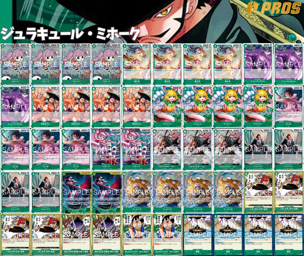 ≪緑ミホーク_デッキコンセプト≫ ①中型キャラに5キャロットを採用