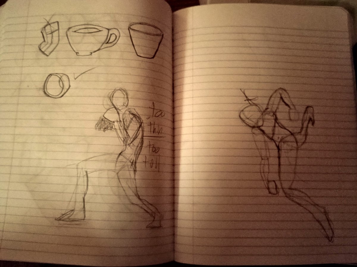 PostBoxDownWay1's tweet photo. Keeping it going. More stuff 2. How does one draw bodies?
#artpractice
#art
#artjourney
#sketches
#shapes
#lines
#shapepractice
#forms
#gesture
If I give up, I go nowhere https://t.co/GMKiubERzz