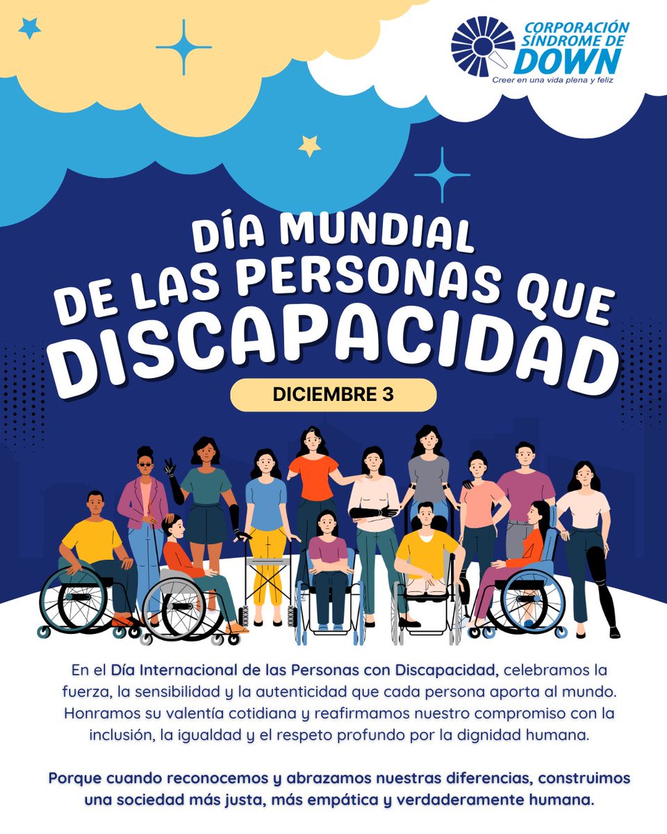 corpdown's tweet image. La inclusión no es un ideal: es un compromiso diario.
En este día, recordamos que cada persona merece oportunidades reales y un entorno que respete su dignidad. ✨
#DíaInternacionalDeLasPersonasConDiscapacidad #Inclusión #CSD