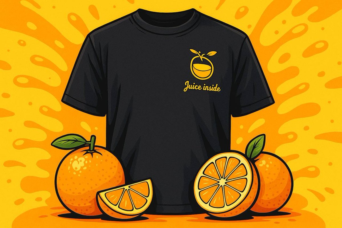 JuiceSwap_com's tweet image. What&apos;s up, Juice Swap fam? 🧃

Want to be the first to get your hands on this juicy shirt?

Head over to our @discord and find out how to get it for FREE 👀