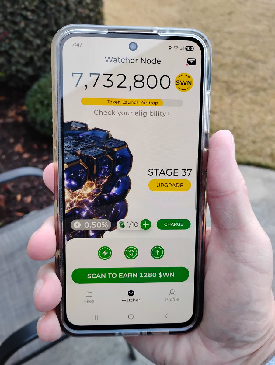 Marcovian04's tweet photo. #WatchersEverywhere hashtag, tag @DeNetPro, Statham, GA, USA.  My current goal is to get to Watcher Node stage 30.  I'm earning passive crypto on my phone! Wanna join?  
Download the app: https://t.co/FTZWBd7RdH   and get 1000 $WN Bonus to start. https://t.co/2HI0aR4HXR