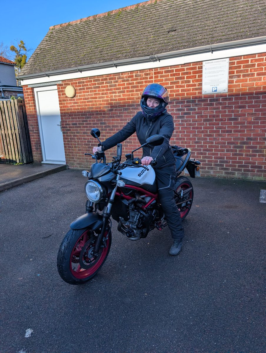 So proud of my Mrs 😊
She's just passed her full #motorbike licence and can now ride the beautiful bike supplied by the wonderful <a href="/DrTepi/">Dr Tepi</a> 
Thanks again to the amazing team at Phoenix Motorcycle Training <a href="/teachmetorideuk/">Phoenix Motorcycle Training</a>
