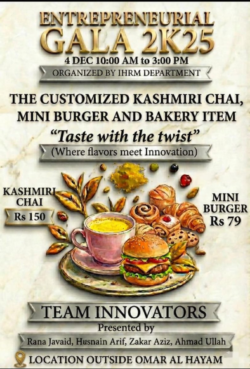 The students of the Institute of Hotel &amp; Restaurant Management (IHRM), under the supervision of their course instructor Ms. Fizza Saleem and the guidance of Director IHRM, Mr. Ayaz Noorani, are organizing food stalls in Academic Blocks D Area as part of their compulsory training.