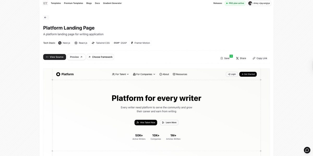 treyvijay's tweet image. Apart from premium-templates, gettemplate.website provide 80+ FREE templates

- Check more on: gettemplate.website/templates
- Go to each section and copy and paste or directly download the source code
- One can even push to Github