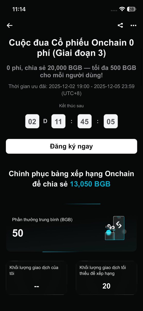 Nguyenduytruon's tweet photo. 🔥 Cổ phiếu Onchain phase 3 chính thức mở rồi ae ơi.
Pool đua top lên đến 13,050 BGB cùng với đó ae có thể nhận tới max 500 BGB.
Sự kiện còn 2day nữa ae nhanh chóng vào cày volume thôi 🍀🍀🍀🍀
👉 https://t.co/4WLNo1o9wk
#Bitget #OnchainHunt https://t.co/oPPTdLW8zC