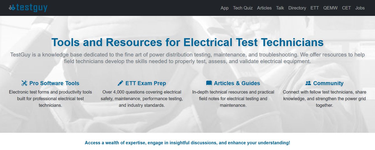 ⚠️ Webinar Alert: Don't miss out on a week filled with valuable insights and expert discussions.

12/3 - Battery Maintenance 🔋 

12/4 - Cable Pulling 101 🔌 

12/5 - Dielectric Frequency Response Testing ⚡ 

Details and registration links: app.testguy.net/webinars