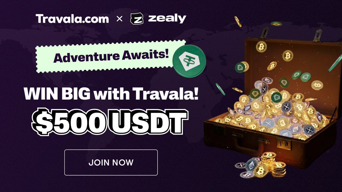 Our new Zealy Sprint on <a href="/zealy_io/">Zealy</a> is ready for you!

Complete the steps, climb the leaderboard, and secure your spot before the end-of-year cutoff.

🔹 Prize Pool: $500 USDT
🔹 Limited-time December campaign

Jump in 👇
zealy.io/cw/travala