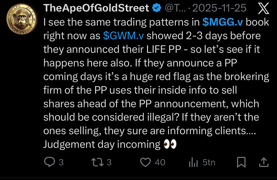 $MGG.v - Minaurum Gold

LOL!!  Knew it 😅😅😅

They are making it so obvious nowdays….

#Silver