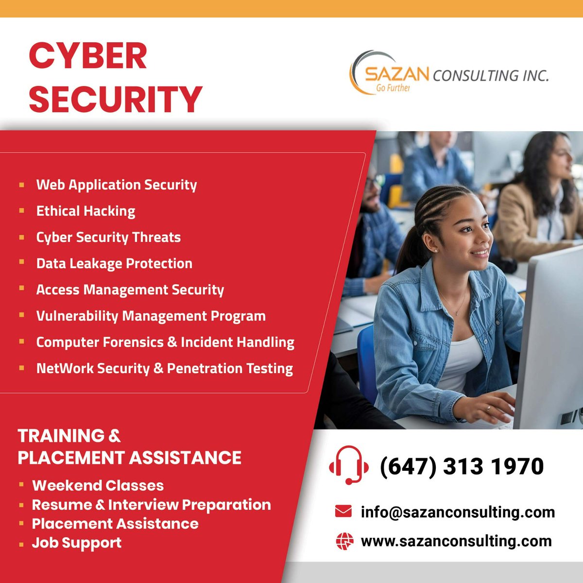Sazanconsultin's tweet image. Your Cyber Security Journey Starts Today
Email info@sazanconsulting.com
Call 6473131970  
Visit  sazanconsulting.com/cyber-security
#CyberSecurityTraining #CyberSecurityCareers #SecurityEngineer #EthicalHacking #CyberSecurityAnalyst #CloudSecurity #IncidentResponse #SIEM #ITTraining #Canada