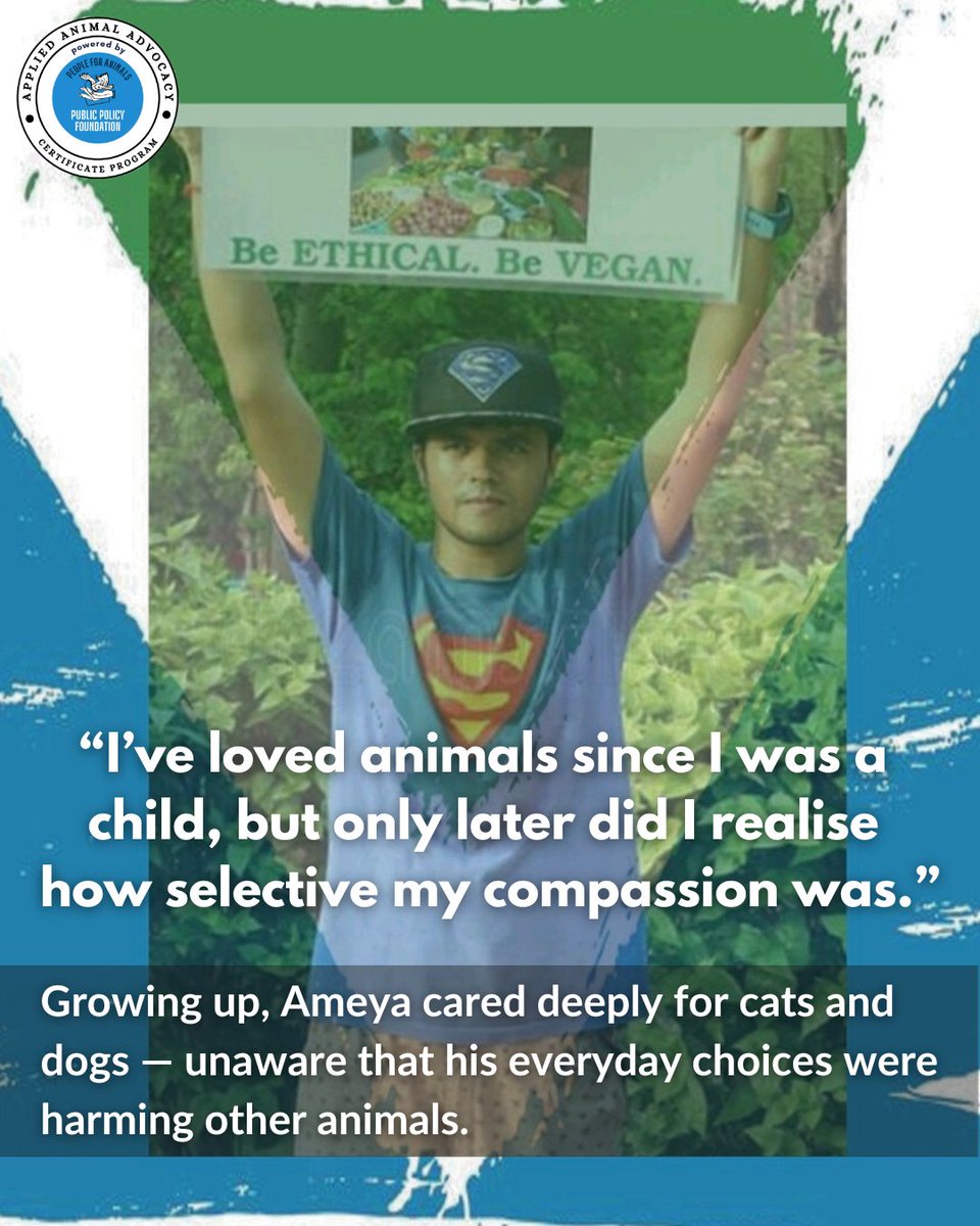aaacp4animals's tweet photo. Meet Ameya Deshpande from Ahmedabad, who realised compassion can’t be selective.
After years of grassroots advocacy, he’s now deepening his understanding of animal laws through AAACP to drive wider change.

🕊️ Apply now: https://t.co/C5nwlqAFZY

#AAACP #AnimalAdvocacy https://t.co/uem1DwzC3z