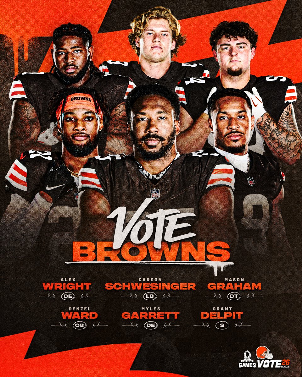 a top dawg defense deserves a #ProBowlVote

Myles Garrett #ProBowlVote
Denzel Ward #ProBowlVote
Grant Delpit #ProBowlVote
Alex Wright #ProBowlVote
Mason Graham #ProBowlVote
Carson Schwesinger #ProBowlVote