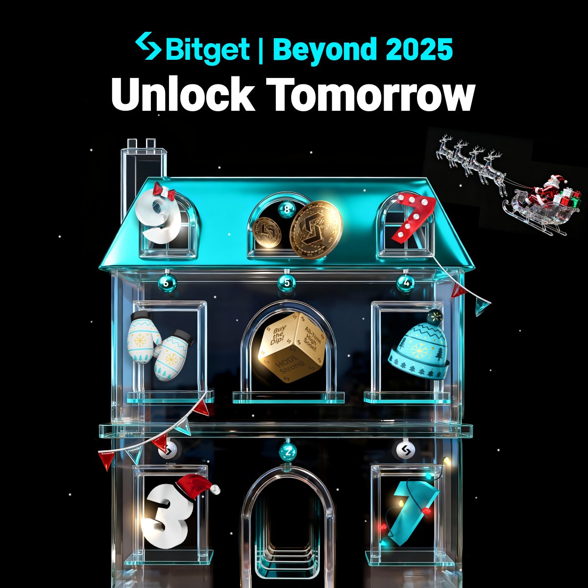 BitgetTC's tweet image. 12月是個充滿驚喜的月份❄️

選個號碼，打開一扇門，解鎖驚喜 !

讓假期的奇妙之旅開始吧🎁

#EventwithBitget #BitgetBeyond2025