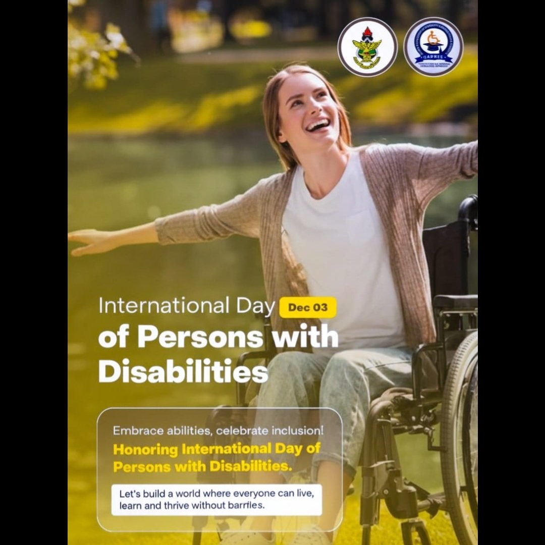 OfficialGADRES's tweet photo. On this World 🌍 Disability Day, we celebrate strength, break barriers and advocate for inclusion.
Disability is not inability, inclusion is a right, not a privilege.
Together, let’s grow into inclusion.

#InclusionBeginsWithUs #InternationalDayOfPersonsWithDisabilities https://t.co/cfsvR5T7mh