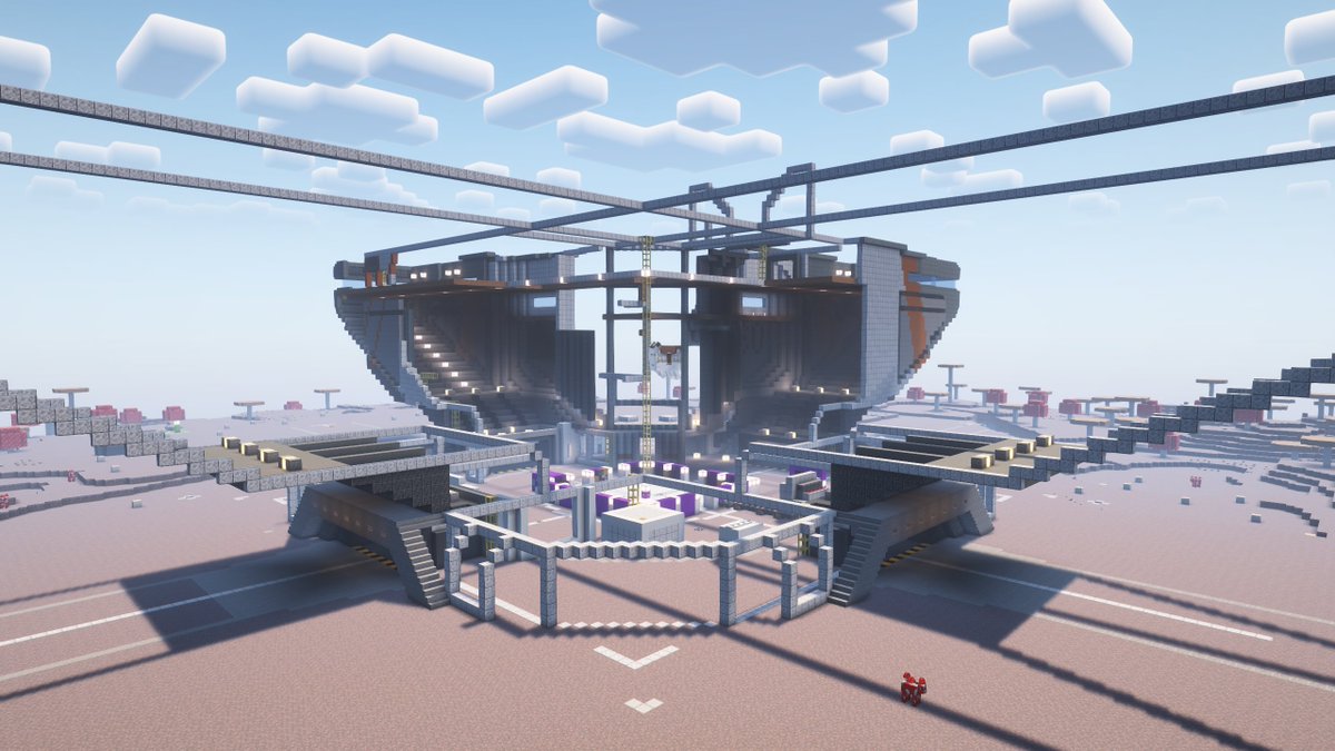 Rainy Wednesday progress around the mushroom island sci-fi build. Come hang out in #Minecraft on Twitch.tv/joelduggan