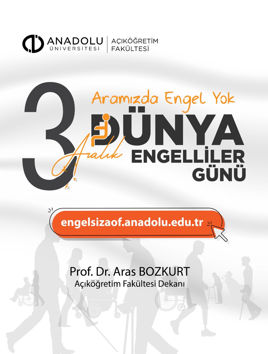 3 Aralık Dünya Engelliler Günü “Aramızda Engel Yok”

🌐 engelsizaof.anadolu.edu.tr

<a href="/arasbozkurt/">Aras Bozkurt</a> 
#AnadoluÜniversitesi #AçıköğretimFakültesi #AÖF #AramızdaEngelYok #3Aralık #DünyaEngelilerGünü
