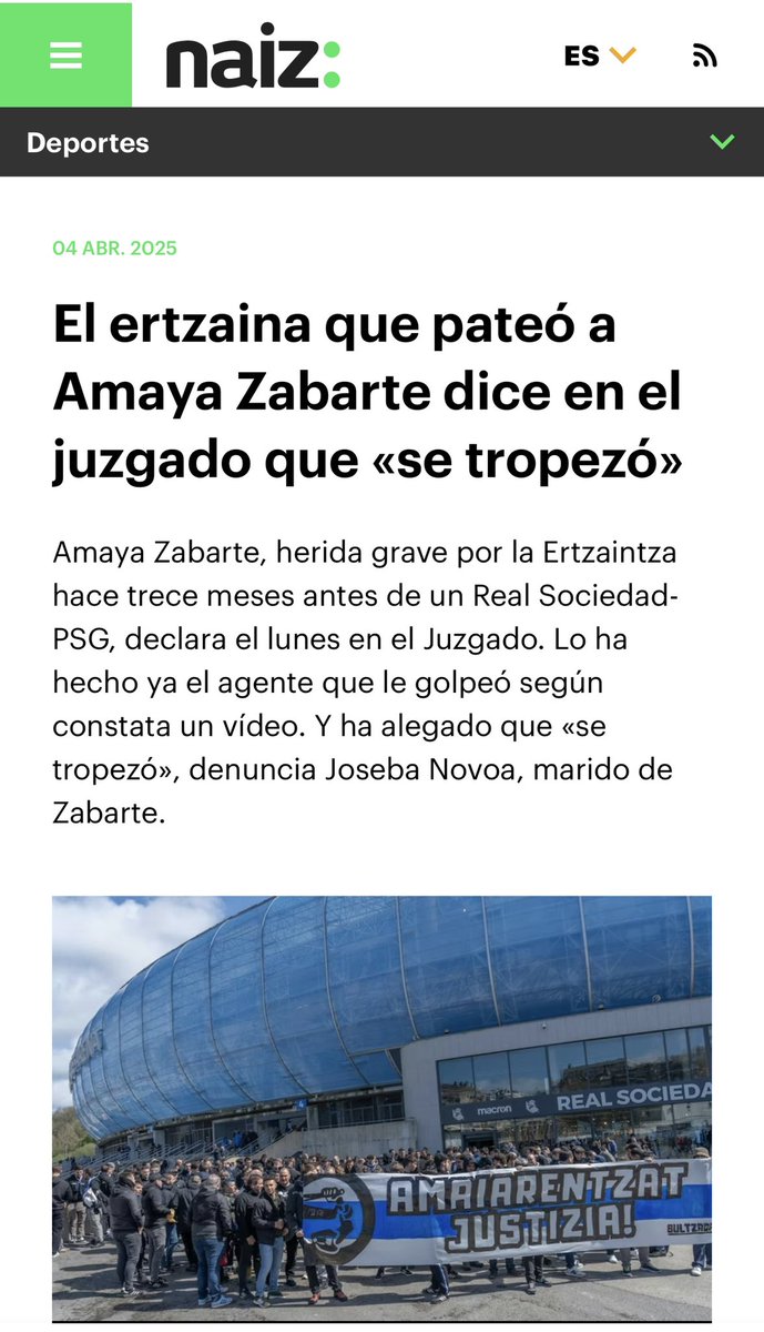 El día 10 de Diciembre tenemos Junta de Accionistas de nuestra Real Sociedad, alguien va pedir en la Junta que levantes la mano para solidarizarte con Amaia Zabarte y otras dos mujeres más que fueron heridas en el partido del PSG, hablamos de violencia de género, pero cuando la