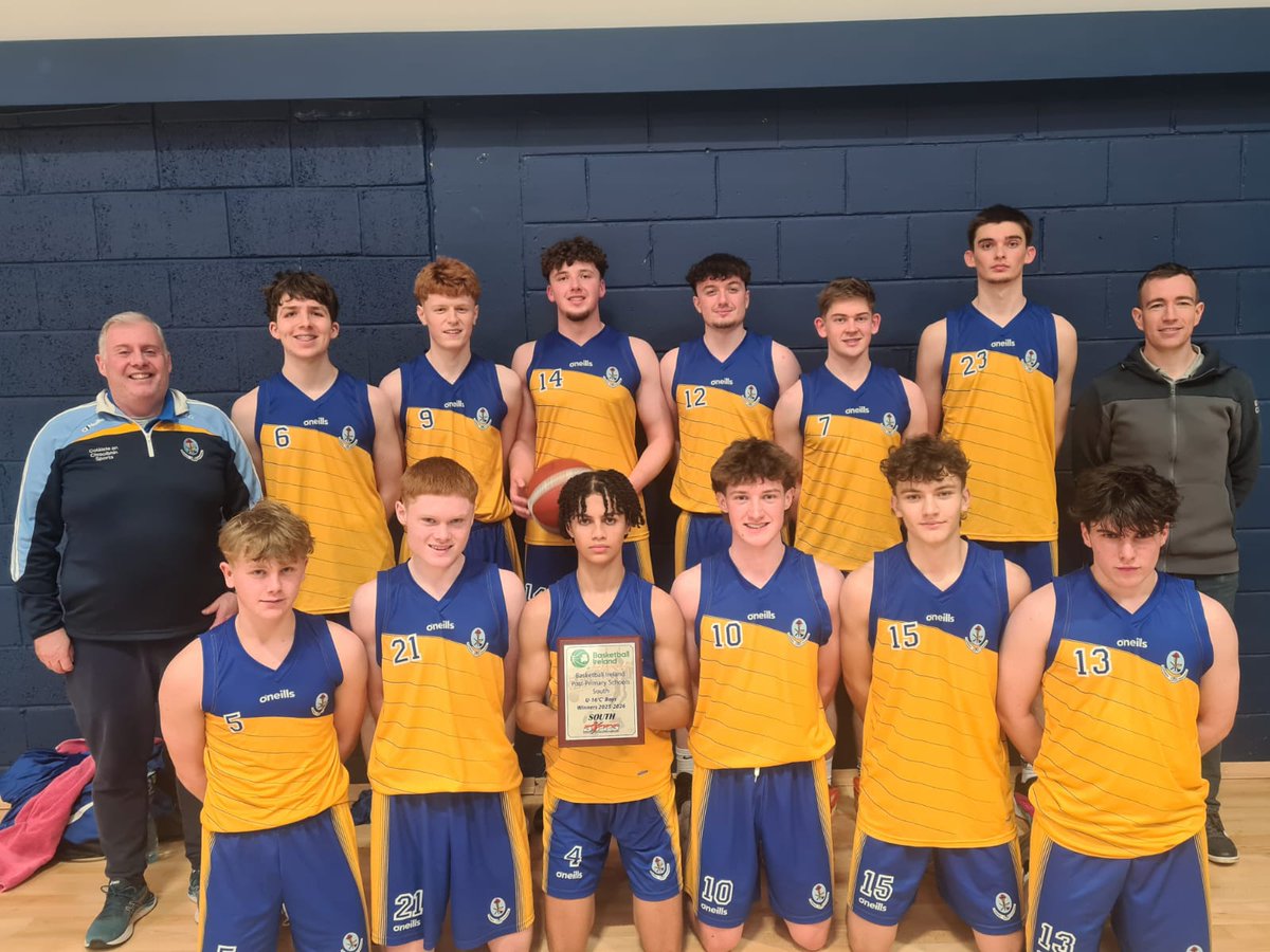 🏆 🥇 County Champions 🏆 🥇

Massive congratulations to our U19 'C' team and coaches Mr Gibbons and Mr Kenny on winning their county final today, defeating St Colmans, Midleton  54-41 👏 👏