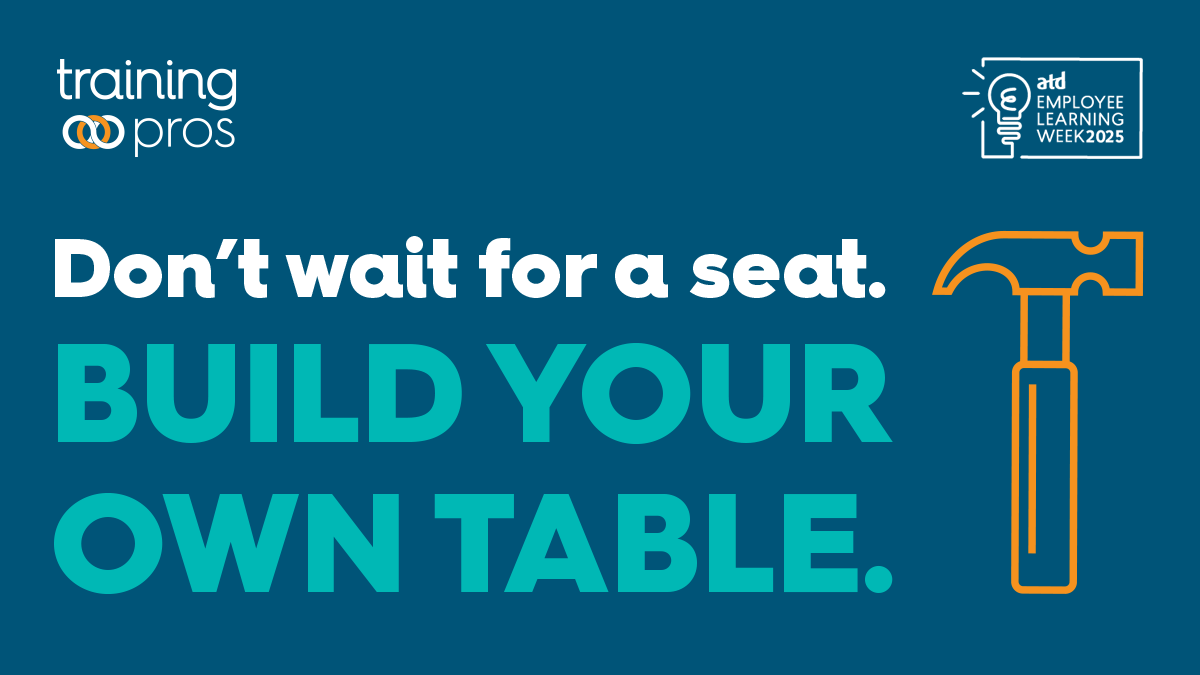 TrainingPros's tweet image. Dr. Keith Keating says #LearningAndDevelopment leaders don’t just need a seat at the table; they can build it. Start connection by hosting &quot;coffee chats&quot; or roundtables that link learning to business goals. 🔨 How are you bringing stakeholders into strategy? #WeAreTrainingPros