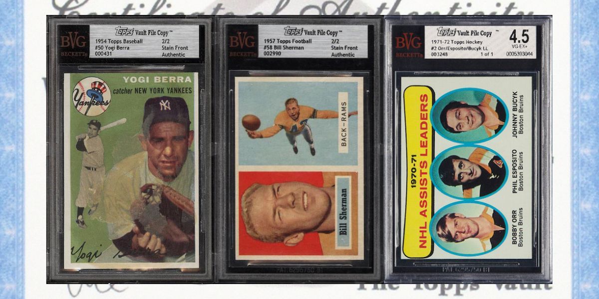 The final part of my Topps File Set series dives into individually slabbed Vault copies—rare 1-of-1 and 1-of-2 Topps baseball, football, and hockey cards.

👉 postwarcards.com/topps-file-set…