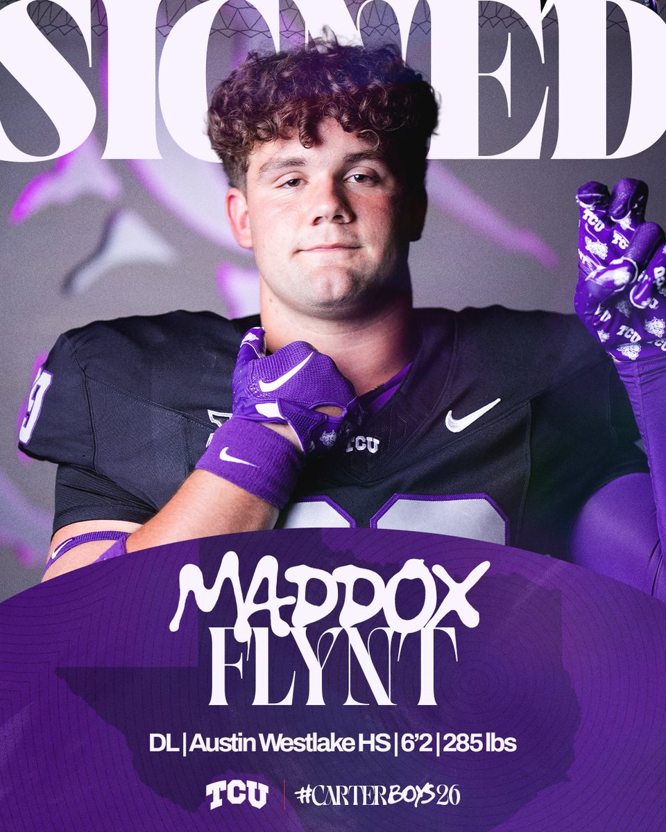 TCUFootball's tweet image. Welcome to the Frog Fam!

@maddox_flynt is TCU bound!