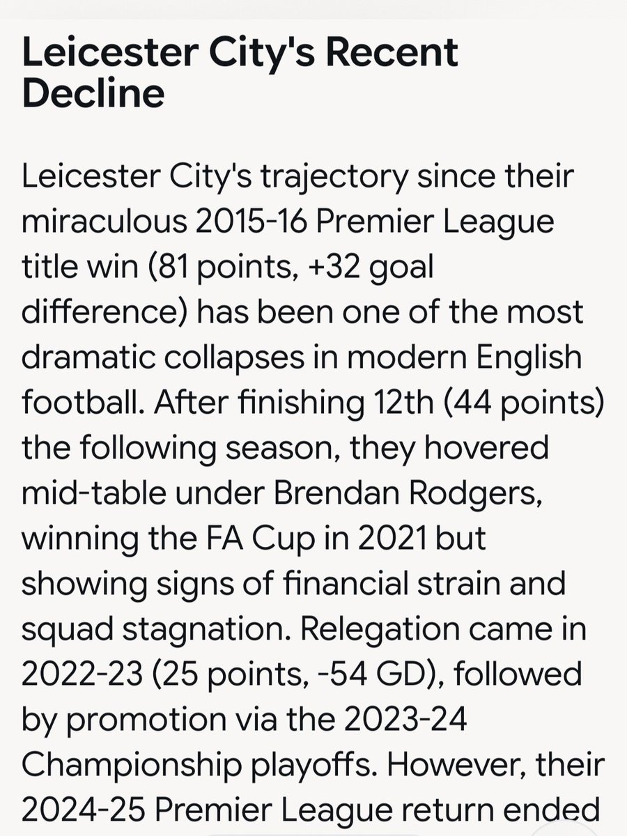 lee1978lcfc's tweet image. The decline 👇 #lcfc 💙🦊