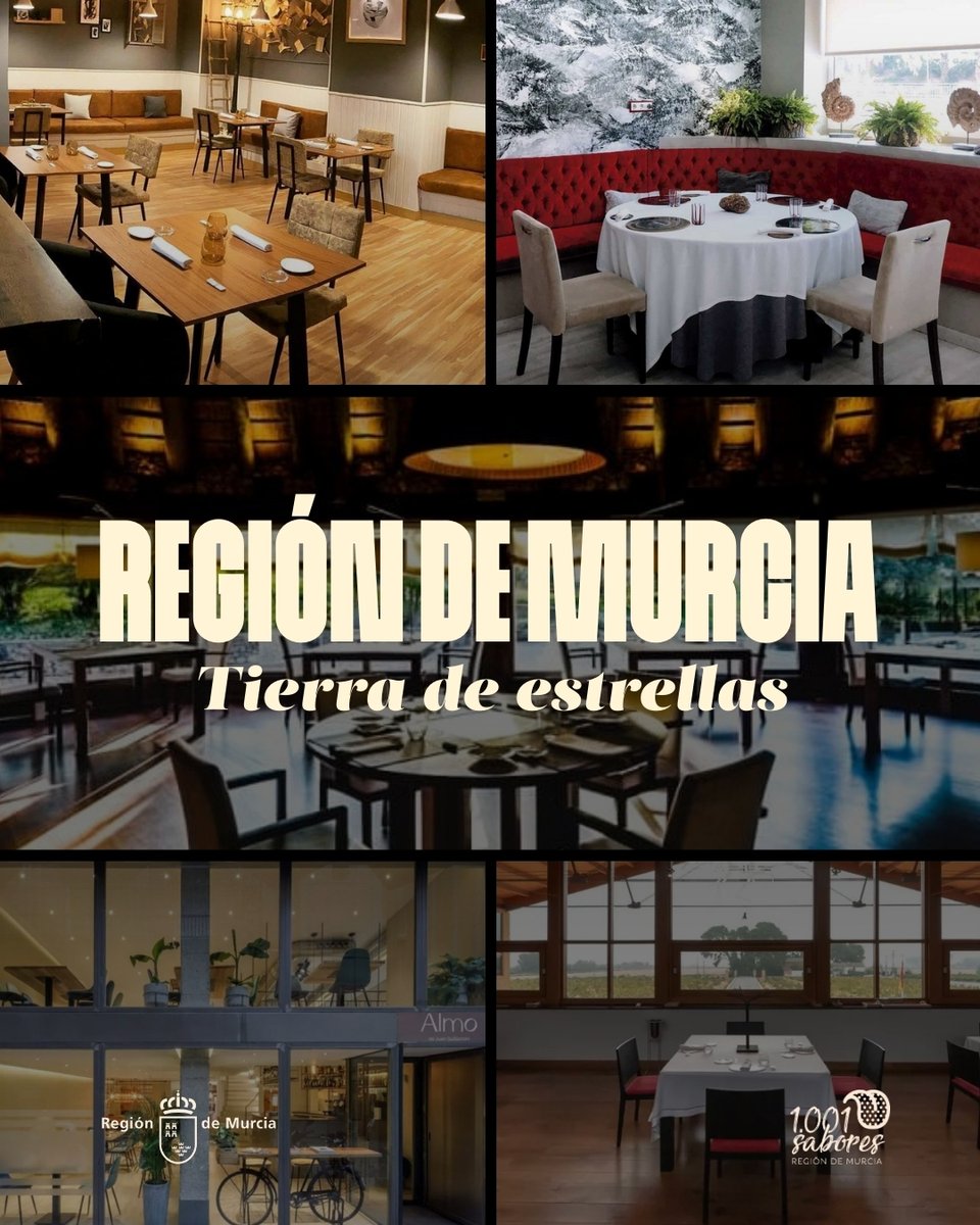 La #RegióndeMurcia se ha convertido en tierra de ⭐️ y estamos ante un auténtico momentazo para nuestra gastronomía. ¡Alto y claro! 🙋🏽‍♀️
Es el momento perfecto para levantar la copa🍷 y celebrarlo 🥳.
Te lo contamos los motivos 👉🏽 f.mtr.cool/wjcprscmoz

#1001SaboresRM