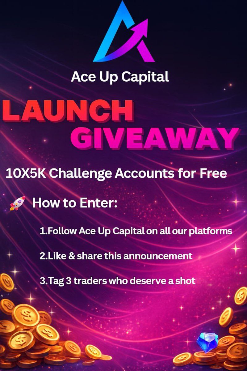 Repost and Join official  Platforms

Join Discord    discord.com/invite/Kfefep2…
Follow on  X -   x.com/AceupCapital
Telegram Community :  t.me/aceupcapital1

***follow me for giveaway accounts only in best firms***