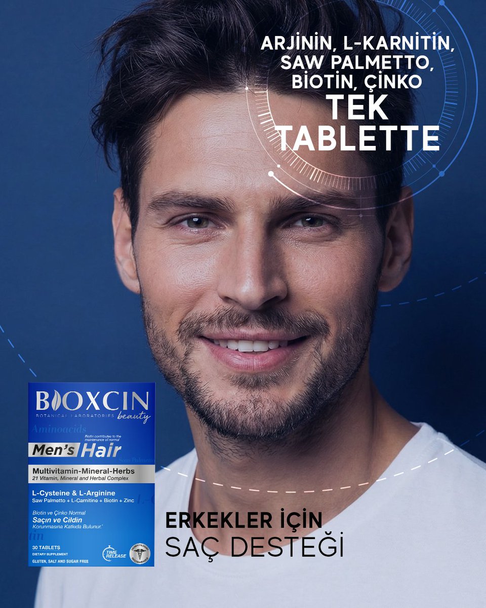 BioxcinOfficial's tweet photo. Arjinin, L-Karnitin, Saw Palmetto, Biotin ve Çinko. Hepsi tek tablette!

Bioxcin Men’s Hair  Erkekler için saç desteği. https://t.co/RXpwLwsuZq