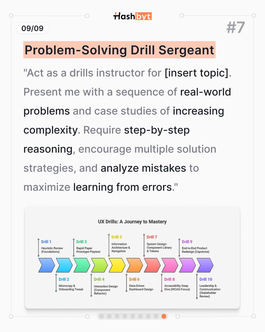 hashbyt's tweet image. Train with real-world problems, increasing complexity, solution strategies, and error analysis.
#ProblemSolving #SkillMastery