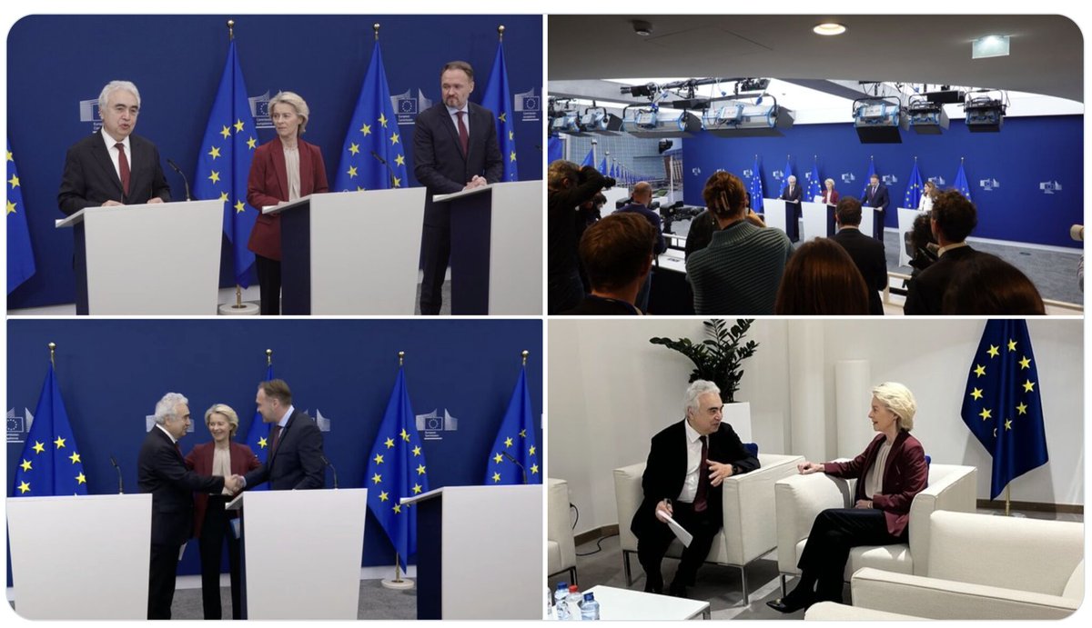 Dr. Fatih Birol, Avrupa Komisyonu Başkanı Ursula von der Leyen ile bir araya geldi. AB için tarihi bir gün olduğu vurgulanan görüşmede, Rus gazının aşamalı olarak kaldırılması konusunda AB anlaşmasının önemine dikkat çekildi.