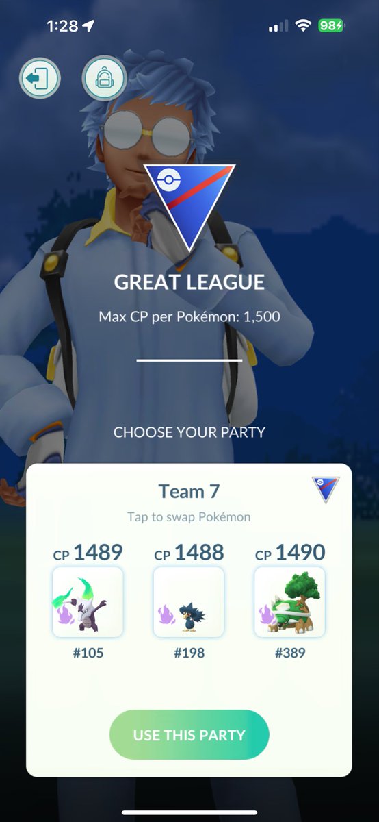 Yusei_furou's tweet image. 40-15 with our fun team :D
Still have 14 sets left to play as its already go battle day in my timezone but life happens and ill stream it again later today the remaining sets ! Ended rank 11 :) thanks everyone for tuning in !

#PokemonGo #Battlers
