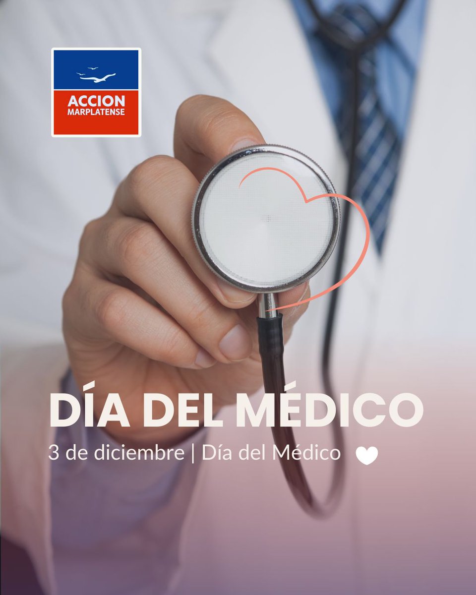 3 de diciembre – Día del Médico
⚕️Reconocemos a los médicos y médicas que sostienen el derecho a la salud con compromiso y vocación.
🏥 Gracias por cuidar a nuestra comunidad cada día.

#DíaDelMédico #SaludPública #DerechoALaSalud #AcciónMarplatense