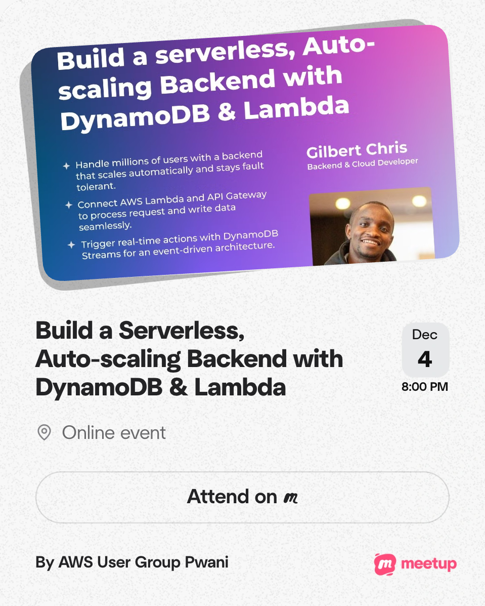 RSVP:meetup.com/awsugpwani/eve…