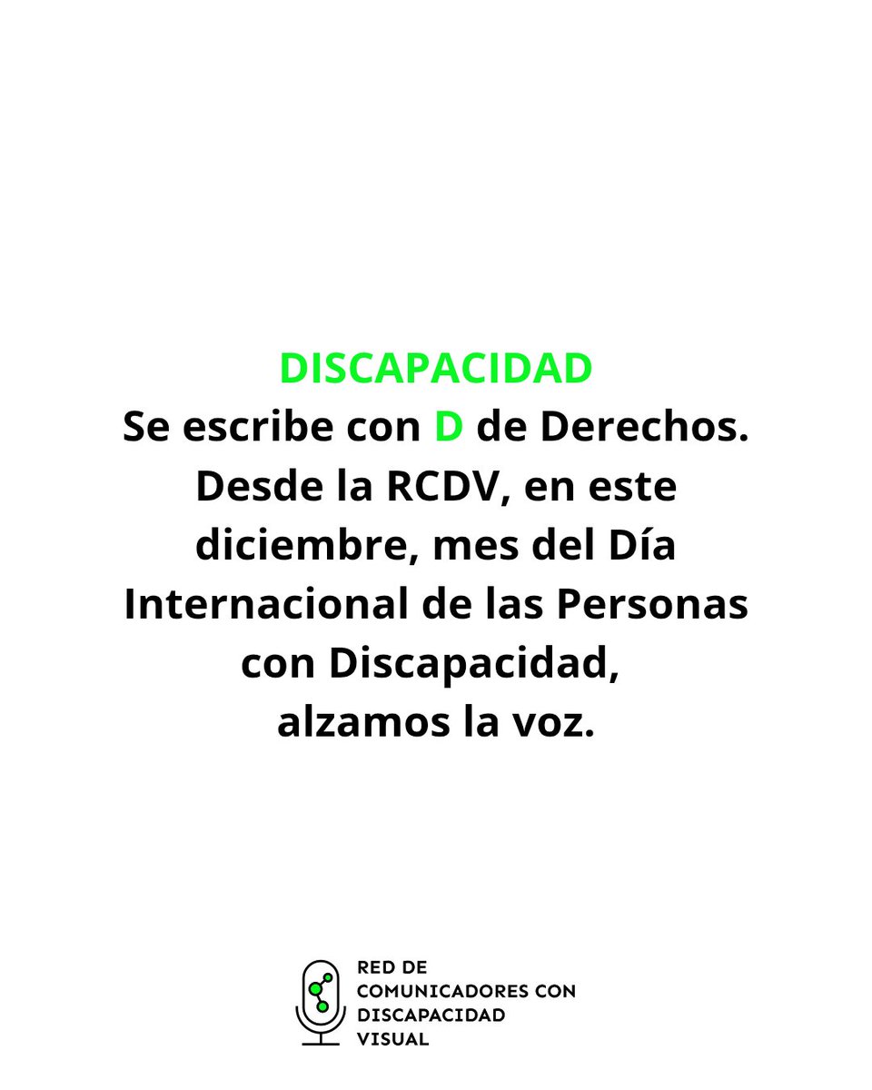 Red de Comunicadores con Discapacidad Visual tweet media