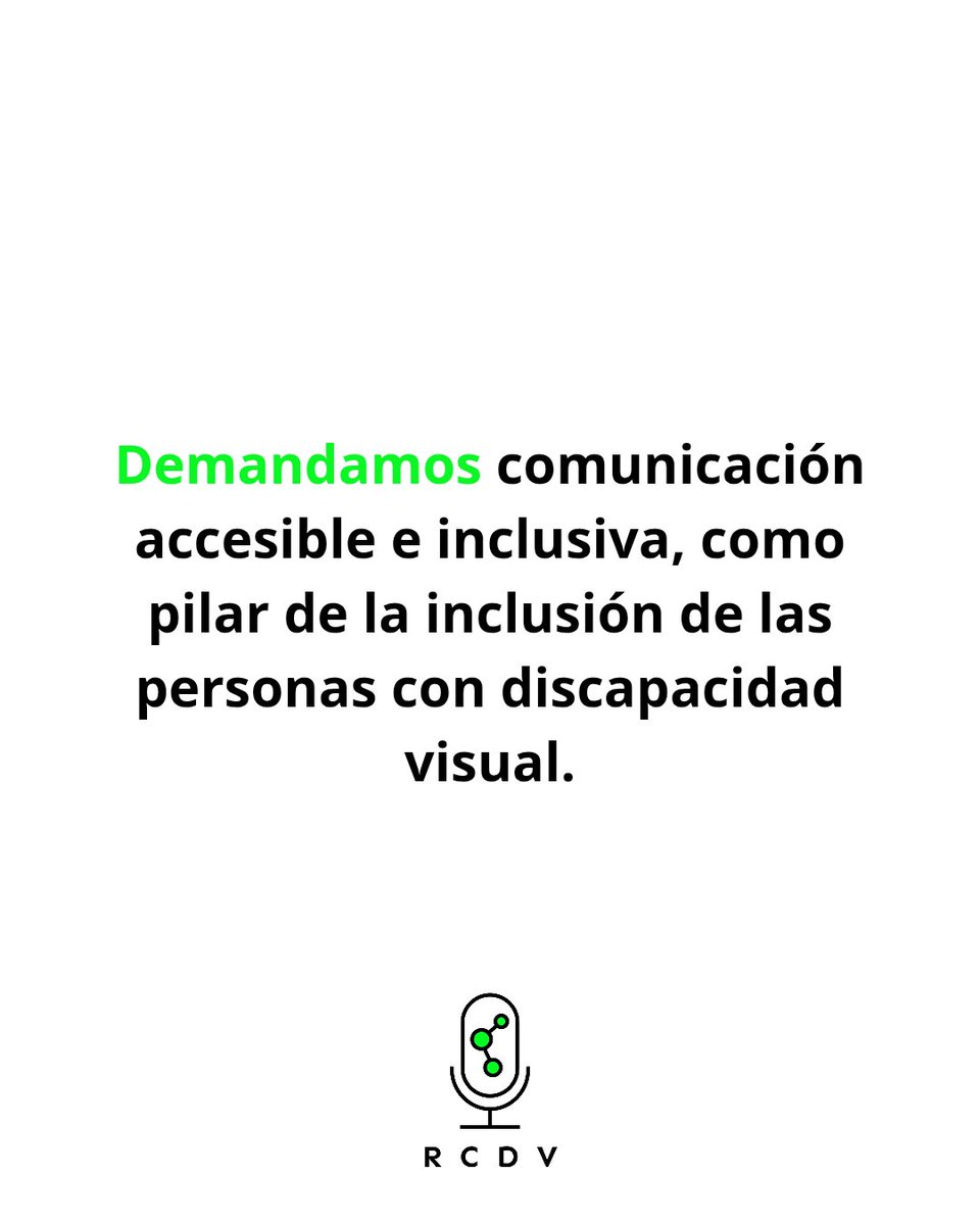 Red de Comunicadores con Discapacidad Visual tweet media