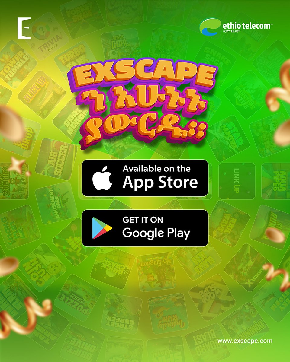 ExscapeET's tweet image. የህዳር ሻምፒዮኖቻችንን ይተዋወቁ! 🏆 ለመሪ 3 ተጫዋቾች እንኳን ደስ አለን፤ ቁርጠኝነታቹ ፍሬ አለ። 💰 በታህሳስ ማን ይቆጠራ? መተግበሪያውን ያውርዱ እና ይጫወቱ ለሽልማት! 🚀
#Exscapeአሸናፊዎች #Exscapeኢትዮጵያ #ጨዋታበኢትዮጵያ