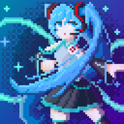 EliezerB14's tweet photo. Un pixel art que hice de la diva virtual xd 
Espero que les guste ✨✨ 

#pixelart #HatsuneMiku https://t.co/usHSYwZiav