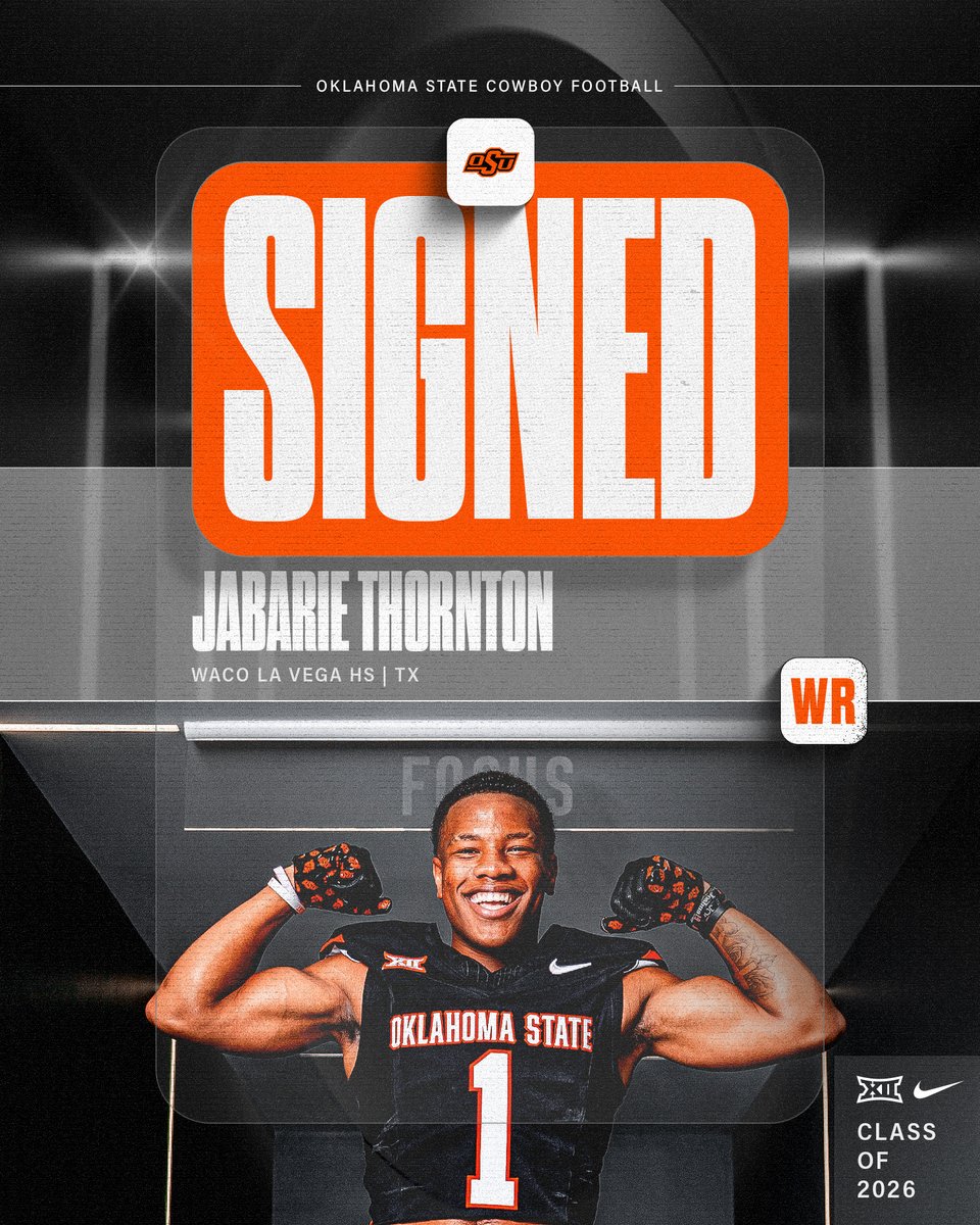 CowboyFB's tweet photo. This talented route runner is home. Welcome to Stillwater @J_thorn1on_ 

🎥: https://t.co/SMWL0sWXdG

#NSD26 | #GoPokes https://t.co/cASBFNVxda