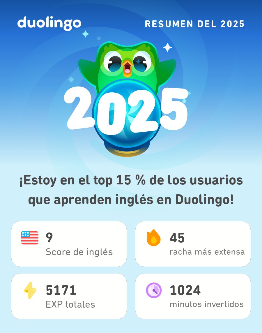 BeatrizPiango's tweet photo. ¡Aquí están mis estadísticas en Duolingo este 2025! ¿A ustedes cómo les fue? #Duolingo365 https://t.co/ffwFyCVM1b