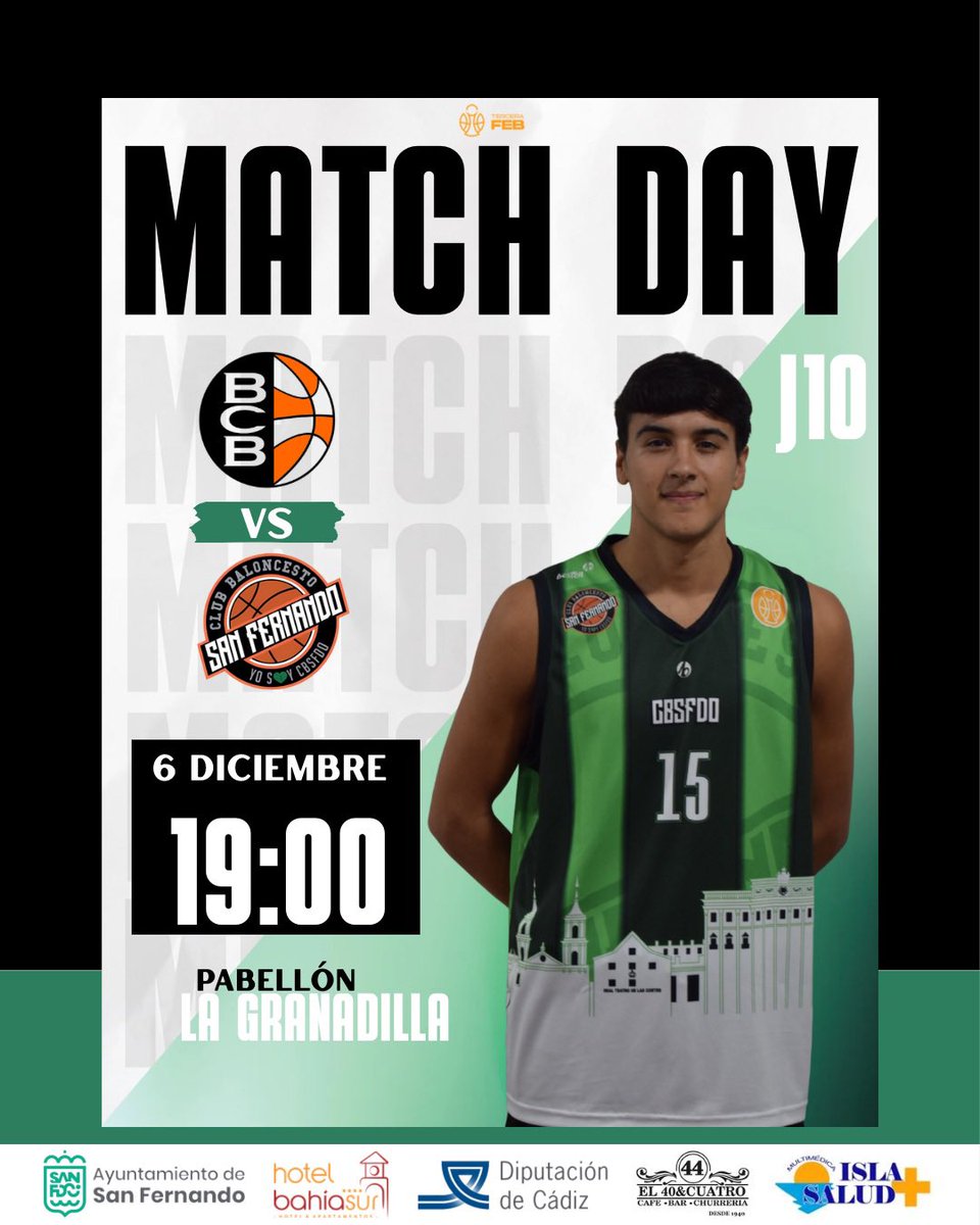 CBSFDO's tweet image. Jornada 1️⃣0️⃣

Nuestro equipo de TERCERA FEB se desplazará este sábado a Badajoz para afrontar una nueva batalla frente, VITALY LA MAR BCBADAJOZ 💪🏼

🗓️ Sábado 6 de diciembre 
🕥 19:00 H 
📍 Pabellón La Granadilla 

Tenéis todo nuestro apoyo, equipo. ¡A POR TODAS!💚🖤