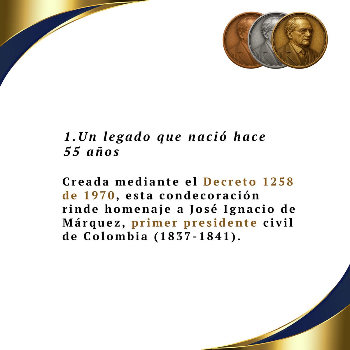 judicaturacsj's tweet photo. #TeLoContamos | Como reconocimiento por los servicios excepcionales prestados a la administración de justicia, se otorga a servidores de Rama Judicial la condecoración José Ignacio de Márquez al Mérito Judicial.
Pero, ¿qué es y cuáles son las categorías?
#PremioMéritoJudicial https://t.co/alngWBjFQZ