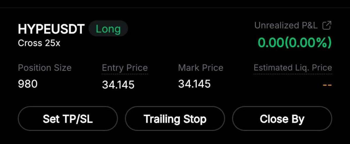 SignalMexc's tweet image. ♻️LONG $HYPE GUYS 

❌SL: 32.887