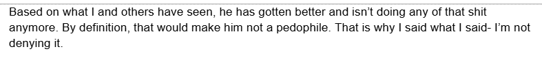 Byleom1's tweet photo. @yakobnugget_ "im not, and was never an amor defender"

"also i dont think he is a pedophile"

"also i supported him financially"

"also i dont think he is a shit person"

oh okay https://t.co/00CgDiwF2a
